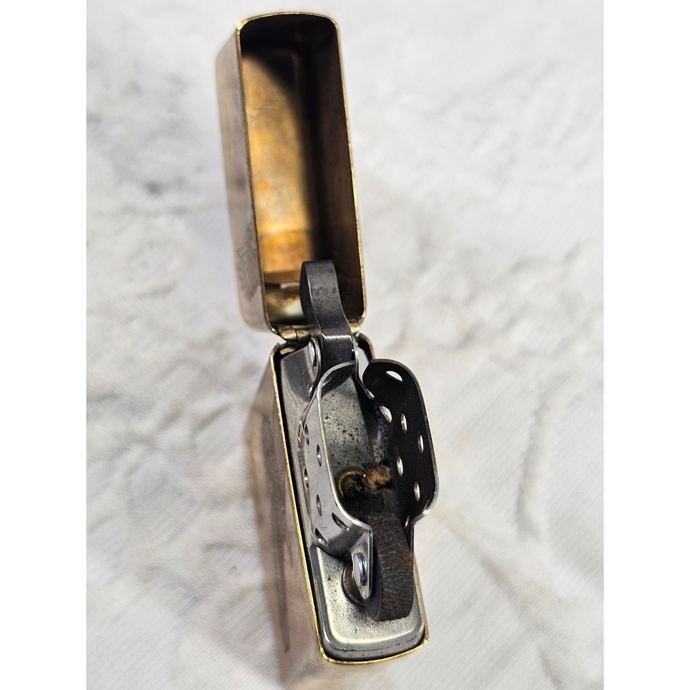 Vintage 2001 Zippo Lighter Solid Brass  Soaring‎ Eagle - Picture 4 of 7